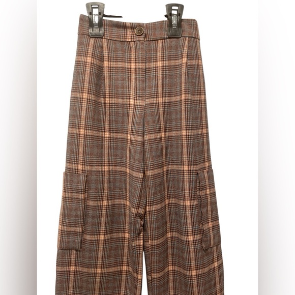 Zara girls Plaid Wide-Leg Pants size 8 - Picture 2 of 3